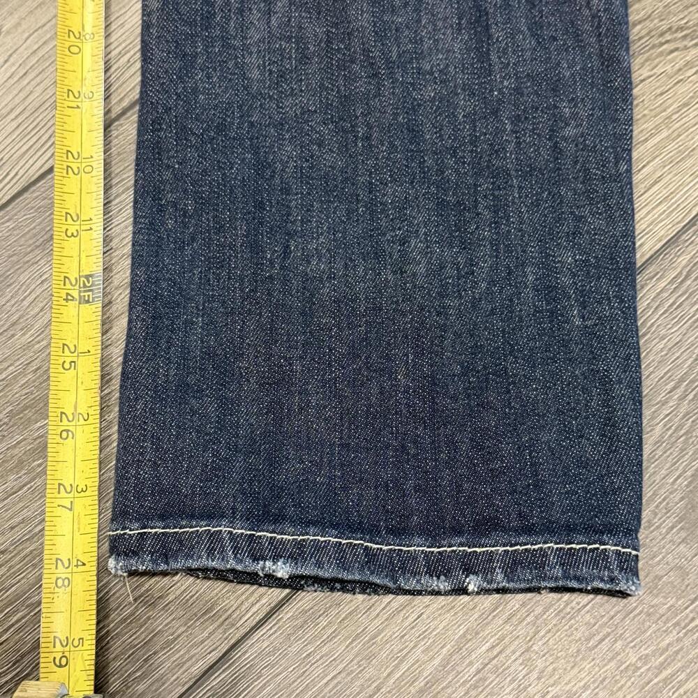 Machine Nouvelle Mode Distressed Jeans Size 32 Blue Denim Straight Leg - Picture 13 of 13
